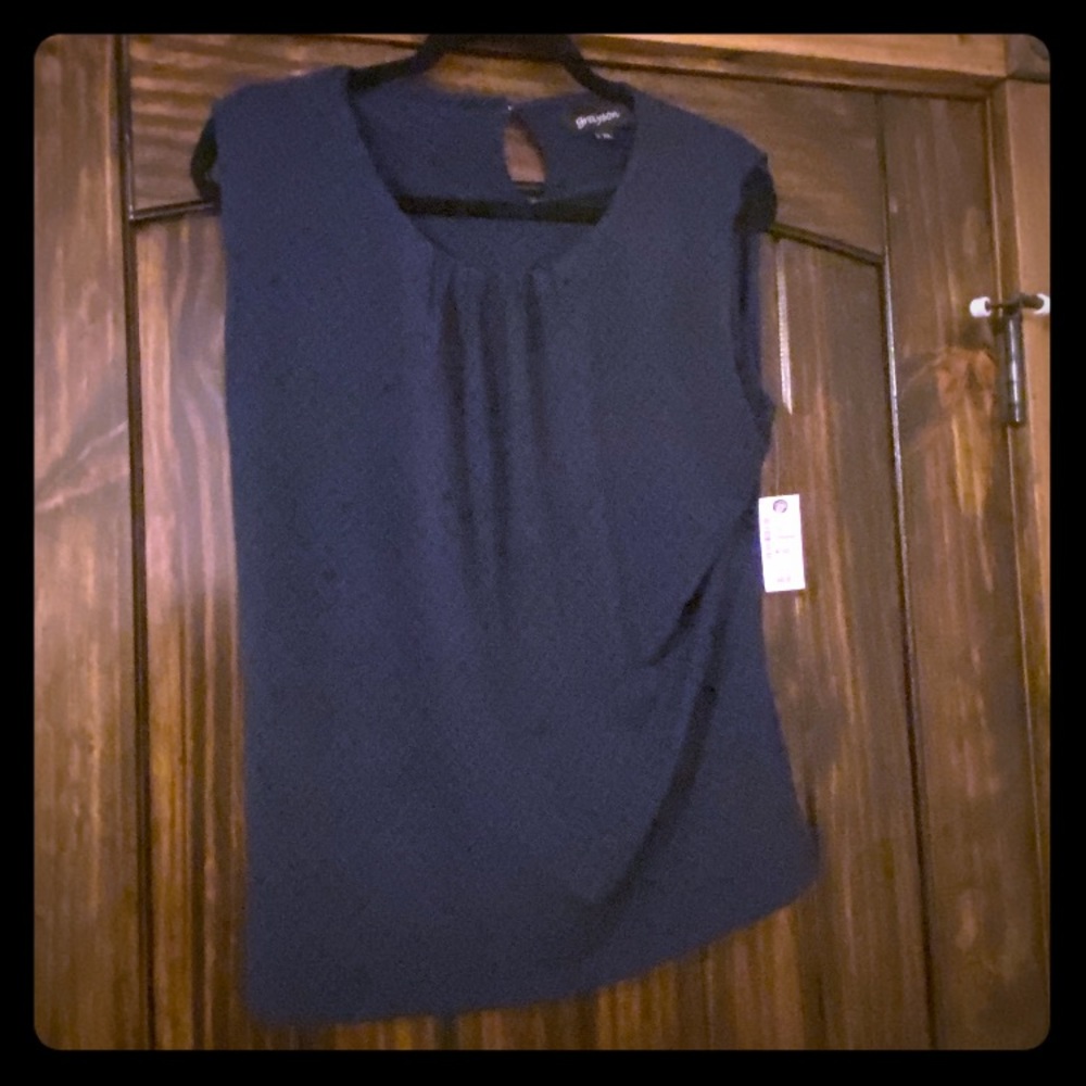 Sleeveless Navy Blouse with tags